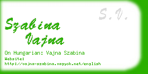 szabina vajna business card